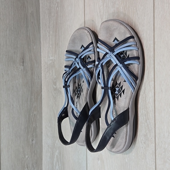 Skechers Womens Reggae Memory Foam Sandals Strappy shoes sz 9 - Picture 2 of 11